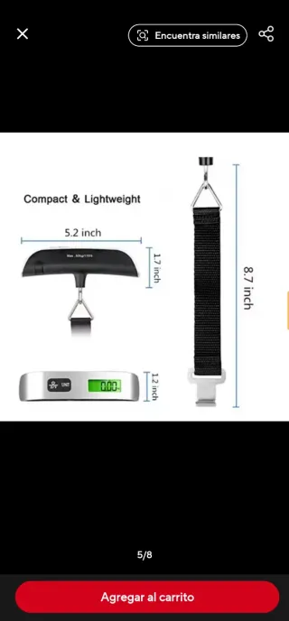 Báscula Digital Portátil 50Kg