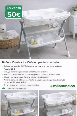 Bañera Cambiador CAM Bebé Plegable