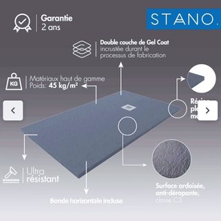 Plato de ducha extraplano Resina 80x150cm