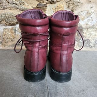 Botines de piel Carmela rojos