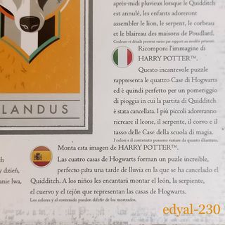 HARRY POTTER Puzzle 500 pezzi 4 Case Hogwarts