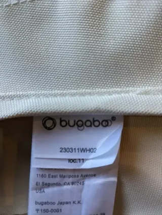 CAPOTA EXTENSIBLE Y CUBRE CAPAZO MARFIL BUGABOO