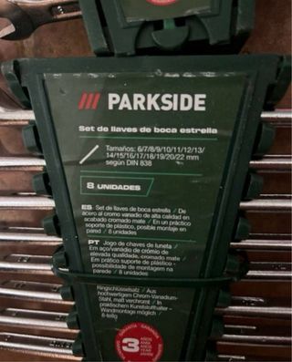 3 Juegos Llaves Fijas Acodadas Estrella Parkside