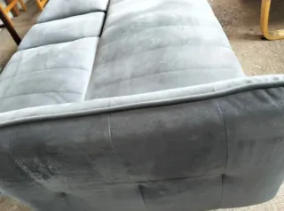 Sofá Cama Gris Terciopelo