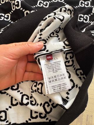 Polo Gucci Hombre XXL Negro Blanco GG