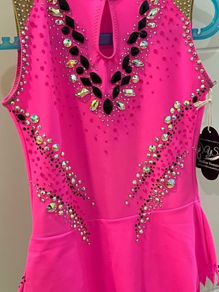 Maillot Gimnasia Rítmica Rosa Talla 10