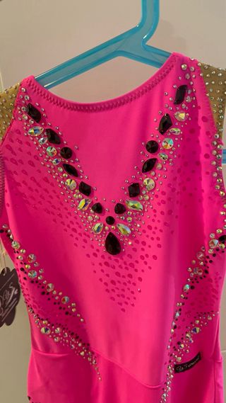 Maillot Gimnasia Rítmica Rosa Talla 10