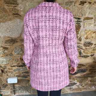 Chaqueta rosa tweed