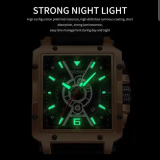 Reloj YASHOUN Hombre Cuadrado Dorado