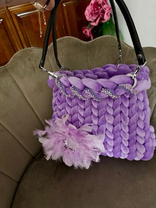 Borsa Chunky Lavorazione Uncinetto