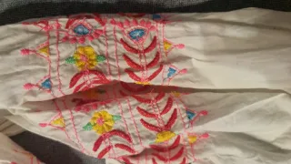 Foulard Zara Kids blanco bordado