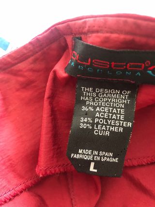 Falda Custo Talla L Piel y Tela