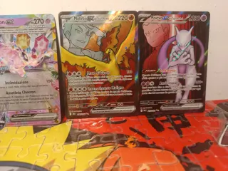 Lotto Carte Pokémon Vaporeon, Leafeon, Mewtwo