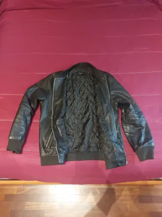 Giubbotto uomo ecopelle nero