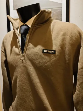 Pantalón beige relaxed fit