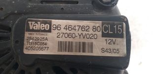 Alternador peugeot 9646476280 1007 1.4 225994