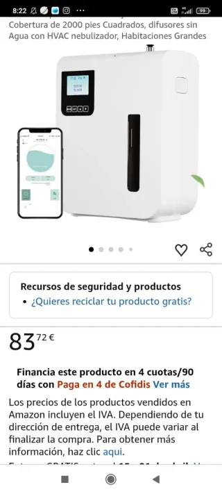 Difusor de aromas blanco