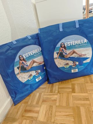 2 Sedie/Materassini da Spiaggia Reclinabili Nuovi