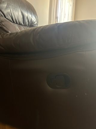 Sofá de cuero marrón