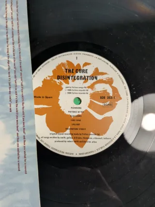 The Cure Disintegration LP 1989
