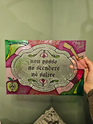 Vetrata Tre uomini e una gamba