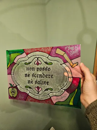 Vetrata Tre uomini e una gamba