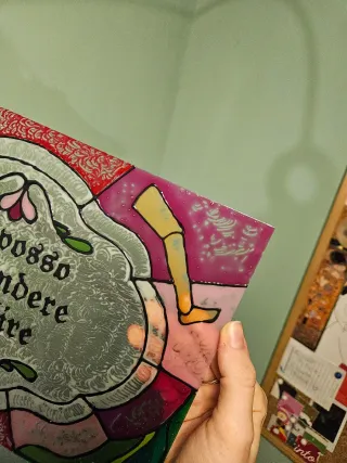Vetrata Tre uomini e una gamba
