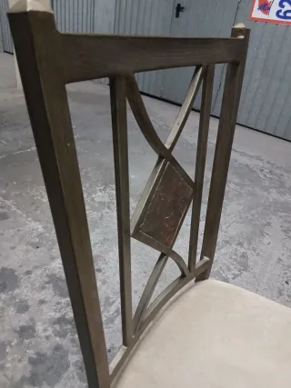 Mesa redonda cristal y 4 sillas metal