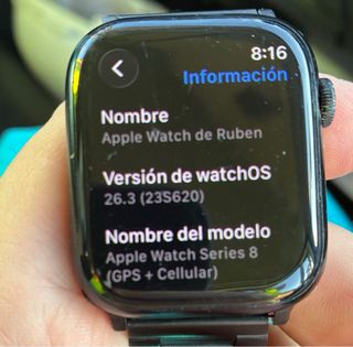 Apple Watch 8 LTE Negro/Plata