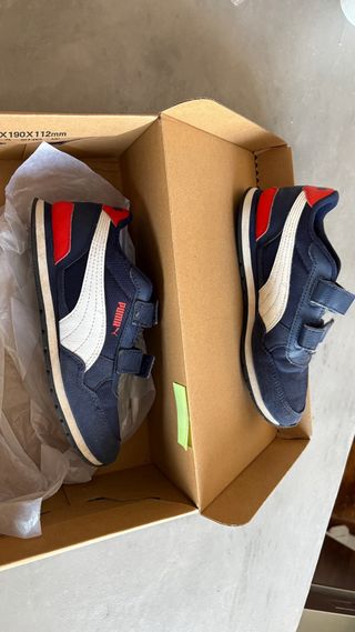 Zapatillas Puma niño azul talla 35