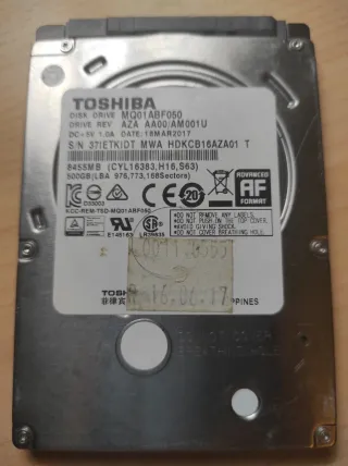 Disco Duro Toshiba MQ01ABF050 500GB
