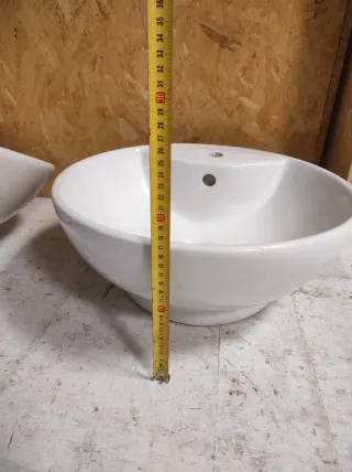 3 Lavabos de sobreponer blancos