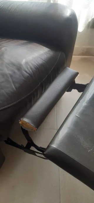 Sillón reclinable de piel