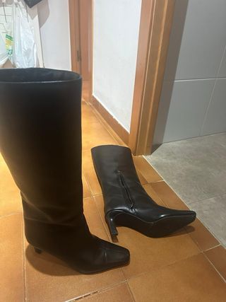 Botas altas negras tacón