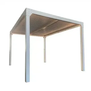 Pérgola de jardín bioclimática Somerset 4x3 Blanca