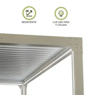 Pérgola de jardín bioclimática Somerset 4x3 Blanca