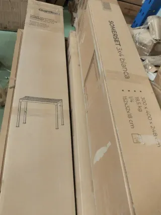 Pérgola de jardín bioclimática Somerset 4x3 Blanca