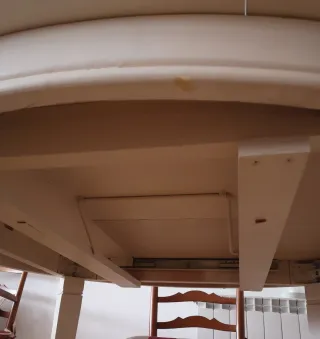 Mesa de comedor extensible blanca