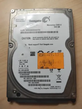 Disco Duro Seagate Momentus 500GB