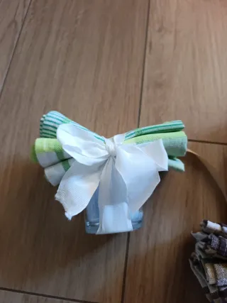 Candele e strofinacci decorati