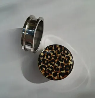 Pendientes Dilatación Acero Animal Print 30mm