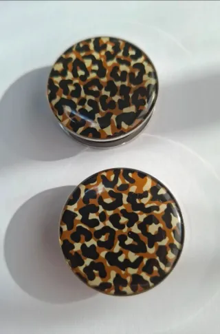 Pendientes Dilatación Acero Animal Print 30mm