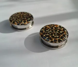 Pendientes Dilatación Acero Animal Print 30mm