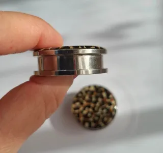 Pendientes Dilatación Acero Animal Print 30mm