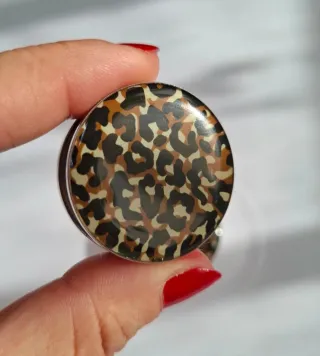 Pendientes Dilatación Acero Animal Print 30mm