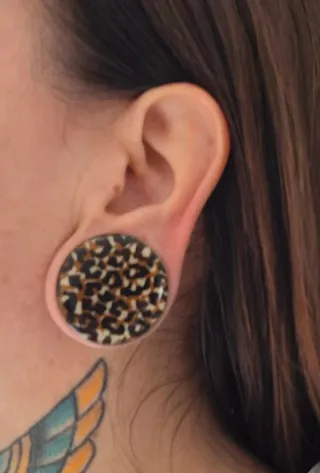 Pendientes Dilatación Acero Animal Print 30mm