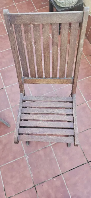 Sillas 4ud de madera plegables para jardín