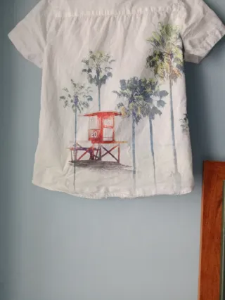 Camisa niño manga corta 5 años. Algodón.Mayoral