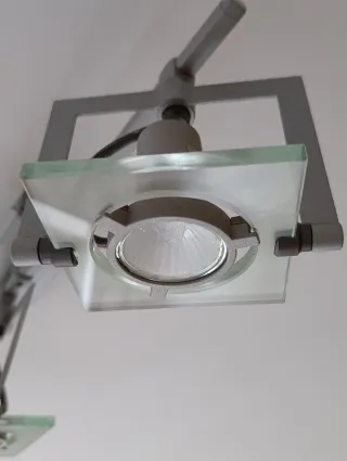 Lámpara de techo moderna 3 focos cristal