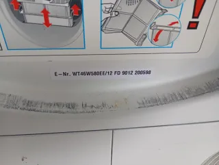 Despiece secadora Siemens WT46W580EE
